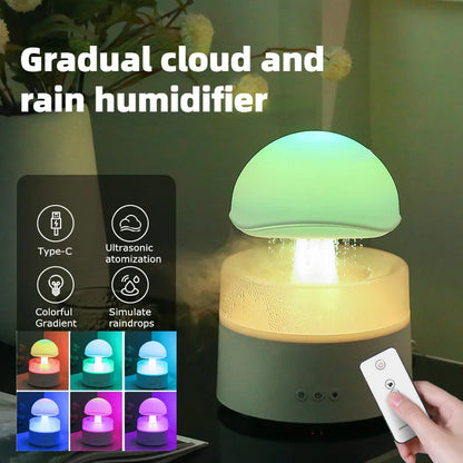 Rain Drop Sound Mushroom Air Humidifier with oil....